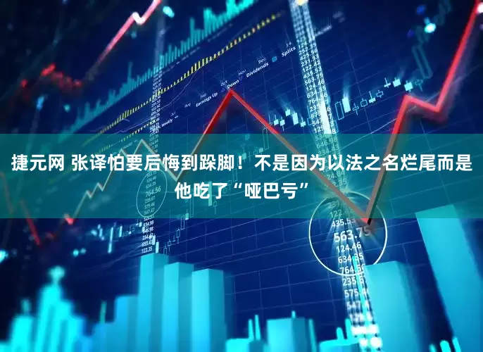 捷元网 张译怕要后悔到跺脚！不是因为以法之名烂尾而是他吃了“哑巴亏”